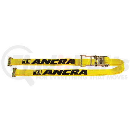 48672-33 by ANCRA - Ratchet Tie Down Strap - 144 in., Blue, Polyester, with Spring E Fittings, Tension Limiting, Low-Profile