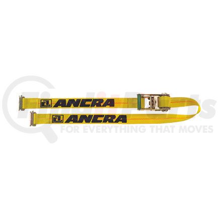 49021-20 by ANCRA - Ratchet Tie Down Strap - 144 in., Yellow, Polyester, Spring E Fittings, Heavy-Duty