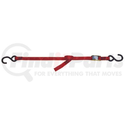 41048-10 by ANCRA - Cambuckle Tie Down Strap - 1 in. x 66 in., Red, For 400 lbs. Working Load Limit, With S-Hook