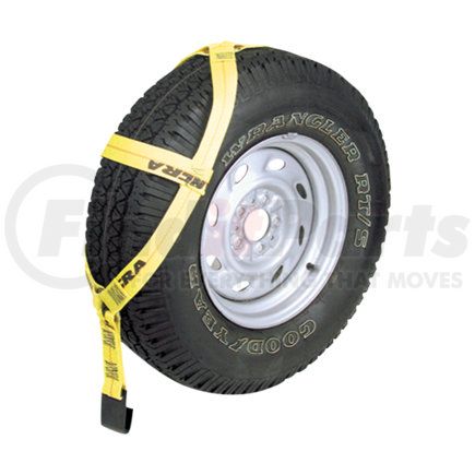 45143-20 by ANCRA - Tie Down Strap - 7 in. x 20 in., Yellow, with Flat Hook, Basket Strap