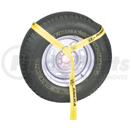 47934-11 by ANCRA - Tie Down Strap - 2 in. x 84 in., Yellow, Tire/Wheel Dolly Strap