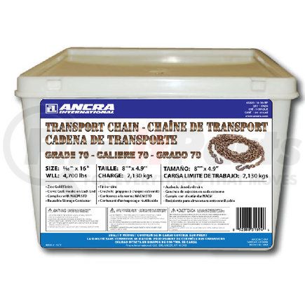 45881-10-16-SP by ANCRA - Hook Chain - Grade 70, 5/16 in. x 192 in., with Clevis Hooks