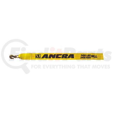 43795-14-27 by ANCRA - Winch Strap - 4 in. x 324 in., Polyester, with Grab Hook