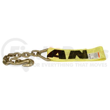 48922-18 by ANCRA - Winch Strap - 4 in. x 33 in. Fixed End Strap, Polyester, with Chain Anchor and Loop End