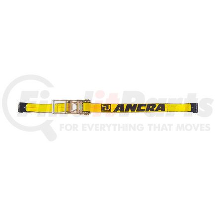 48987-21 by ANCRA - Ratchet Tie Down Strap - 3 in. x 30', Yellow, Polyester, with Flat Hooks & Long/Wide Handle