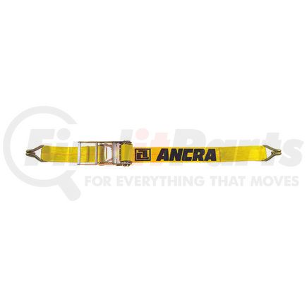 49346-12 by ANCRA - Ratchet Tie Down Strap - 4 in. x 324 in., Yellow, Polyester, with J-Hooks, Heavy-Duty
