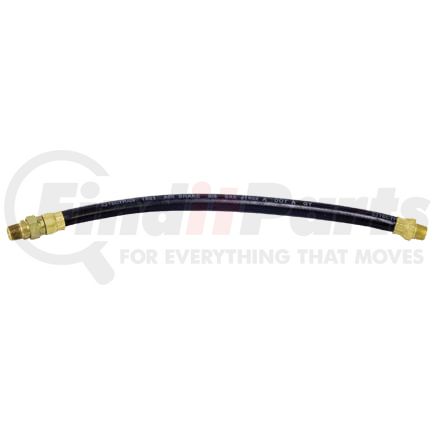 16142 by TECTRAN - Air Brake Hose Assembly - 42 in., 3/8 in. Hose I.D, 1/4 in. Fixed x 1/4 in. Swivel Ends