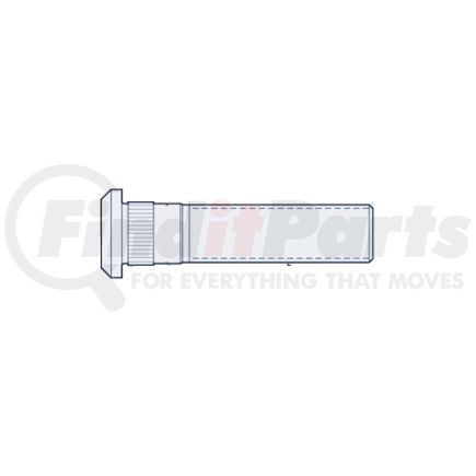 13-1588 by DAYTON PARTS - Wheel Stud - Type 2, Headed, M22 x 1.5 Thread, 3.87 in. Length