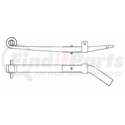 46-1347 by DAYTON PARTS - Leaf Spring - Right, OEM A1616413001