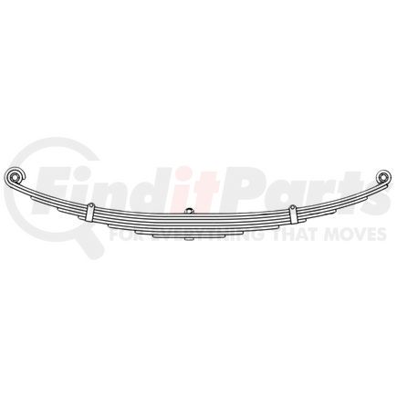 59-606 by DAYTON PARTS - Leaf Spring - Front, Parabolic Spring, 3-Leaf, 4 in. Width, OEM HK481102020C