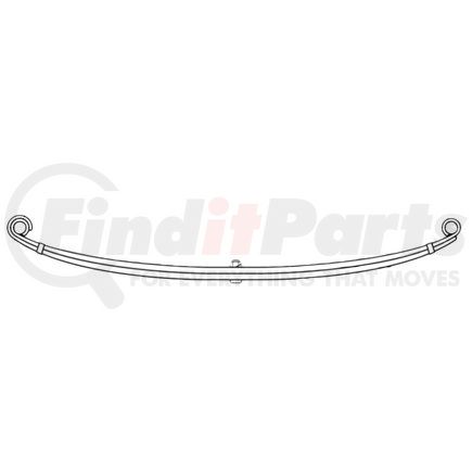 55-1202 by DAYTON PARTS - Leaf Spring - Front, Parabolic Spring, 2-Leaf, 4 in. Width, OEM 2041622C92