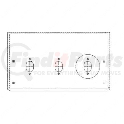 324503000 by FREIGHTLINER - Air Cleaner Heat Shield - Stainless Steel, 14.13 in. x 8.13 in., 0.04 in. THK