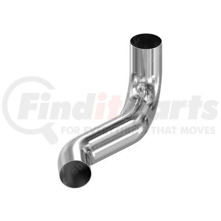 421109005 by FREIGHTLINER - Exhaust Pipe - Muffler, Detroit Diesel S60 at 3 Deg., Chrome, 90