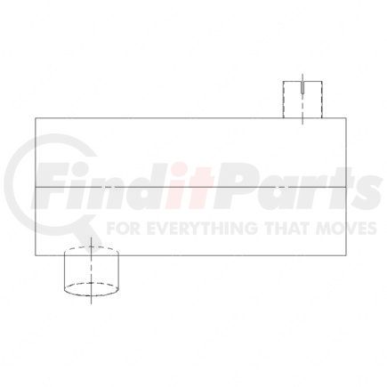 418613000 by FREIGHTLINER - Exhaust Muffler - Aluminized Steel / Stainless Steel