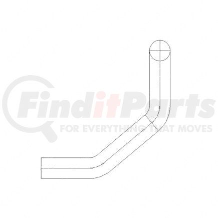 417553006 by FREIGHTLINER - Exhaust Pipe - Muffler, Center Mount, Plain