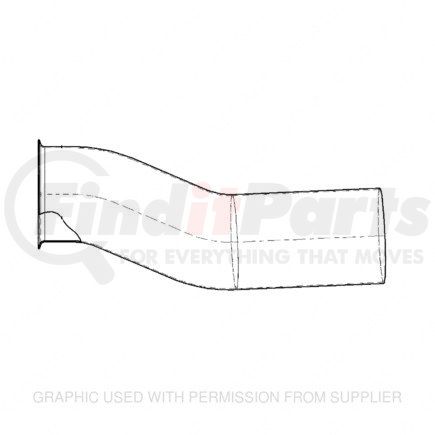 424021000 by FREIGHTLINER - Exhaust Pipe - Turbo, 109 Bumper of Back Cabin, C15, 10.7 in.