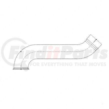 424800001 by FREIGHTLINER - Exhaust Pipe - Aftertreatment Device, Inlet, Horizontal, MBE4000 Sleeper