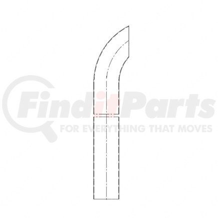 424865068 by FREIGHTLINER - Exhaust Stack Pipe - 68 in. Tube Length, Steel Tube Material
