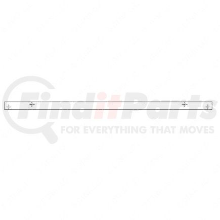 515817000 by FREIGHTLINER - Hood Support - Steel, 1028.7 mm x 38.1 mm, 9.53 mm THK