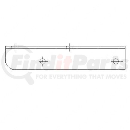 617413000 by FREIGHTLINER - Battery Box Bracket - Steel, Black, 0.25 in. THK