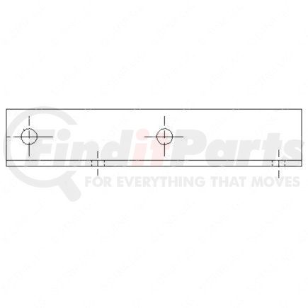 617413001 by FREIGHTLINER - Battery Box Bracket - Steel, Black, 0.25 in. THK