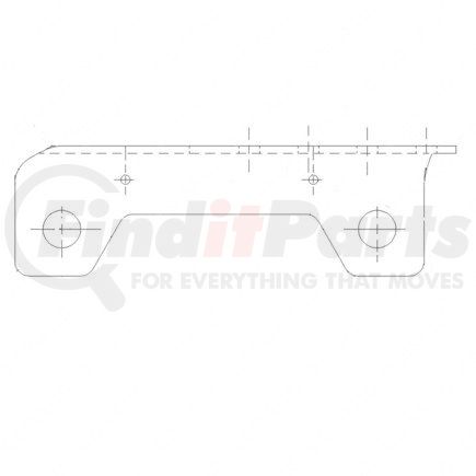 617546000 by FREIGHTLINER - Battery Box Bracket - Steel, Black, 0.25 in. THK