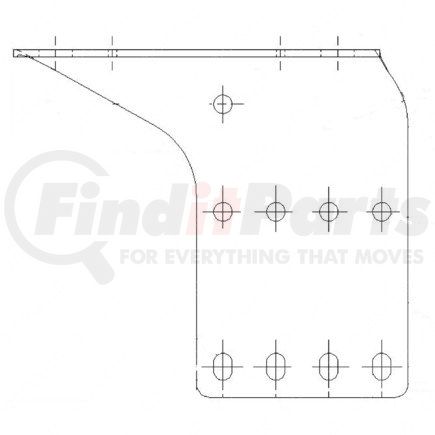 617546001 by FREIGHTLINER - Battery Box Bracket - Steel, Black, 0.25 in. THK