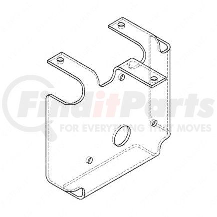 656180000 by FREIGHTLINER - Collision Avoidance System Side Sensor Mounting Bracket - Steel, Black, 0.13 in. THK