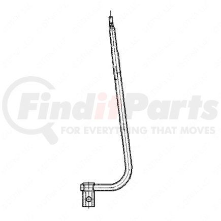714815000 by FREIGHTLINER - Transmission Shift Lever - Steel, 659.9 mm x 167.1 mm, 3.04 mm THK, 1/2-13 UNC-2A in. Thread Size