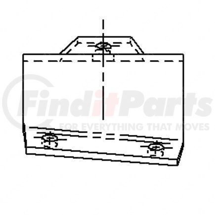 620072001 by FREIGHTLINER - Utility Light Bracket - Aluminum, 0.12 in. THK