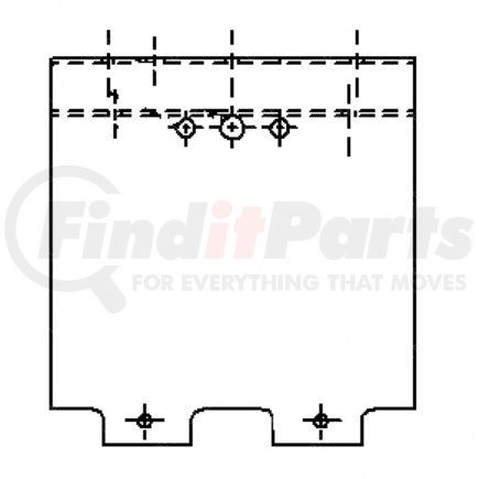 621652000 by FREIGHTLINER - Beacon Light Bracket - Steel, 9.63 in. x 7.75 in., 0.12 in. THK