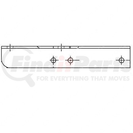 623926000 by FREIGHTLINER - Battery Box Bracket - Steel, Black, 0.25 in. THK