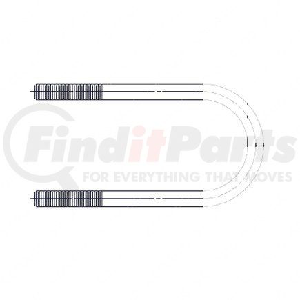 1109363110 by FREIGHTLINER - Leaf Spring Axle U-Bolt - Steel, 3 in. Thread Length, 3/4-16 UNF-2A in. Thread Size