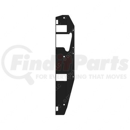 1719702000 by FREIGHTLINER - Grille Bracket - Left Side, Aluminum, Black, 3.17 mm THK