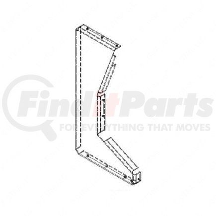 1829388000 by FREIGHTLINER - Step Assembly Mounting Bracket - Aluminum, 3.2 mm THK