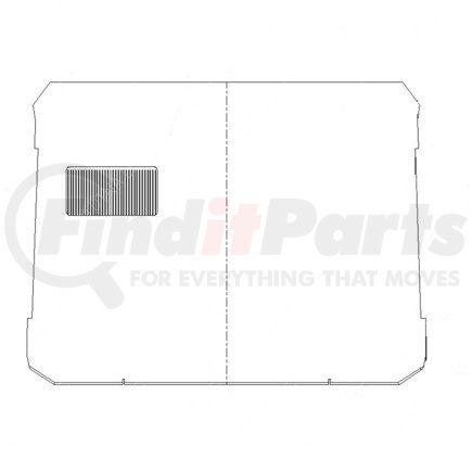 1853755064 by FREIGHTLINER - Floor Mat - Polypropylene, Black, 75.38 in. x 57 in.