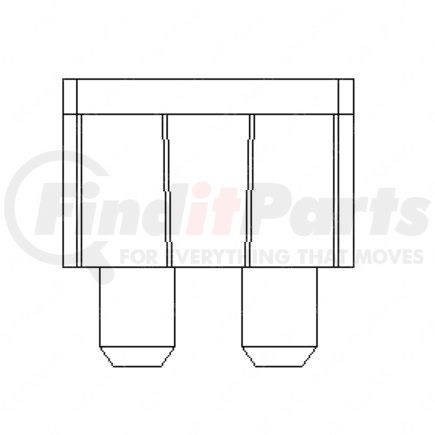 2312538040 by FREIGHTLINER - Electrical Fuse Cartridge - Orange, 19.1 mm x 5.1 mm