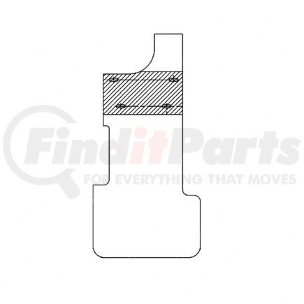 2252544001 by FREIGHTLINER - Mud Flap - Right Side, Black, 958.85 mm x 460.38 mm