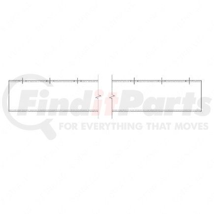 2253609343 by FREIGHTLINER - Running Board Side Skirt - Aluminum, 2194 mm x 28 mm, 2.03 mm THK