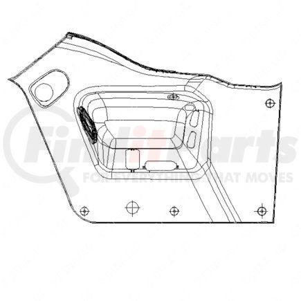 2249278003 by FREIGHTLINER - Door Interior Trim Panel - Left Side, ABS, Sahara Taupe