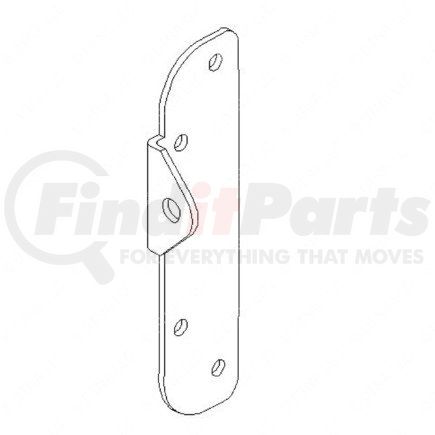 2257850000 by FREIGHTLINER - Door Mirror Bracket - Left Side, Steel, Gloss Black, 0.13 in. THK