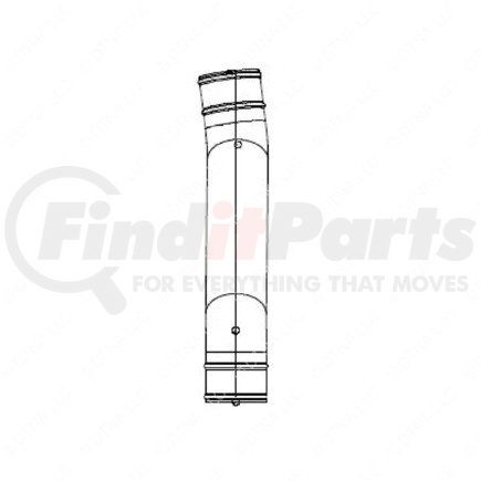 01-33255-000 by FREIGHTLINER - Intercooler Pipe - Right Side, Aluminized Steel