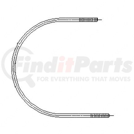 12-16737-000 by FREIGHTLINER - Air Brake Air Tank Support U-Bolt - Steel, 45 mm Thread Length, 3/8-16 UNC in. Thread Size