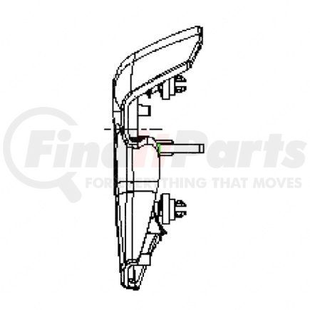 14-19440-000 by FREIGHTLINER - Steering Wheel Center Cover - Polyurethane, Black, 12.32 in. x 2.79 in.