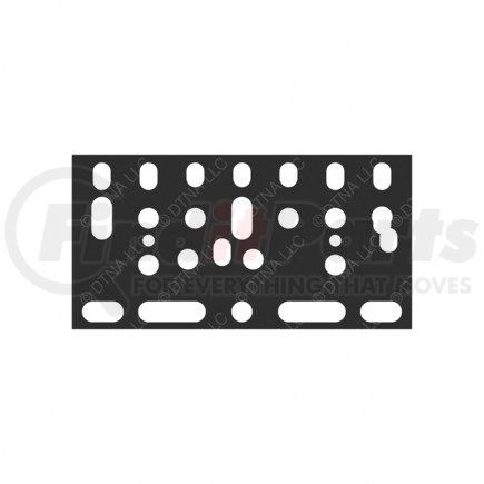 15-13253-000 by FREIGHTLINER - Multi-Purpose Spacer - Steel, Black, 364 mm x 187.3 mm, 1.51 mm THK