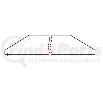 15-13306-001 by FREIGHTLINER - Frame Rail Step Plate Insert - Steel, 130 in. x 3 in., 0.25 in. THK