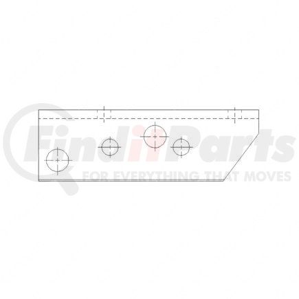 15-12185-000 by FREIGHTLINER - Frame Stiffener - Left Side, Steel, 9.25 in. x 2.5 in., 0.38 in. THK