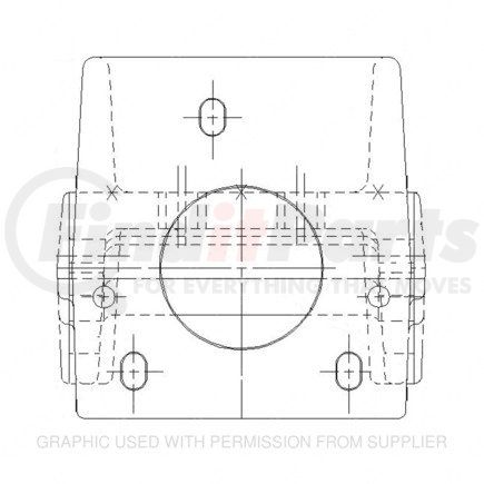 15-12621-002 by FREIGHTLINER - Suspension Crossmember Bracket - Aluminum