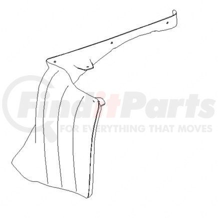 17-14544-001 by FREIGHTLINER - Fender Panel - Right Side, Polyethylene, 746.04 mm x 501.17 mm