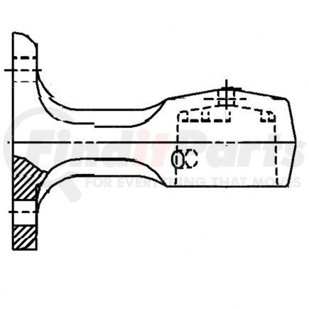 18-10960-022 by FREIGHTLINER - Cab Assist Handle Bracket - Aluminum